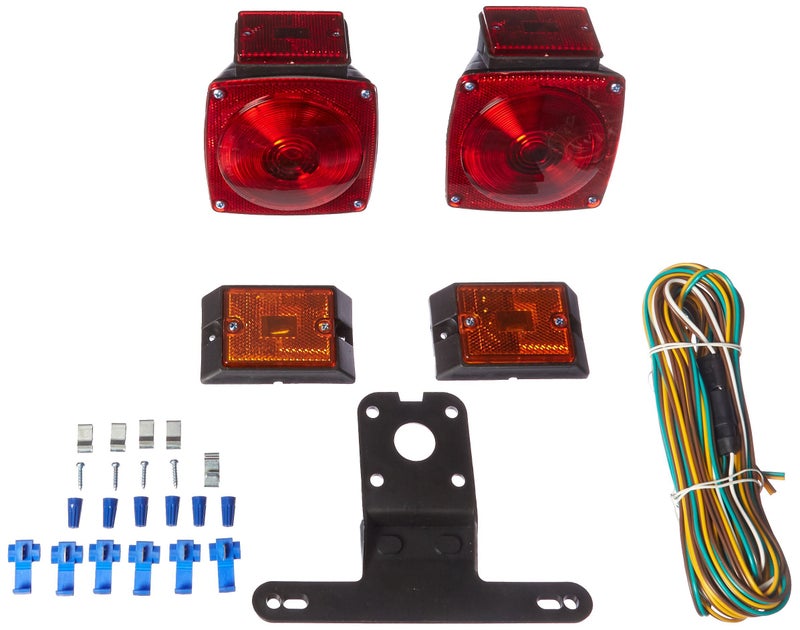 MAXXHAUL 70094 12V Incandescent Trailer Light Kit | Stop, Tail, Brake, Turn Lights | License Plate Light Included | Stud-Mount Design | DOT Compliant | Fits Utility, Cargo, Camper, RV, Truck Trailers - Image 1